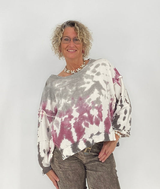 Sweatshirt "Bunt", orange, rosa, lila
