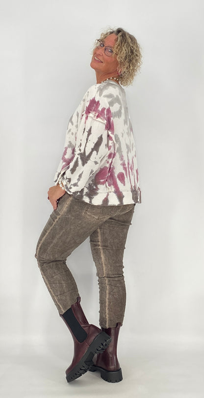 Sweatshirt "Bunt", orange, rosa, lila