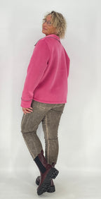 Jacke "City Style", schwarz, pink