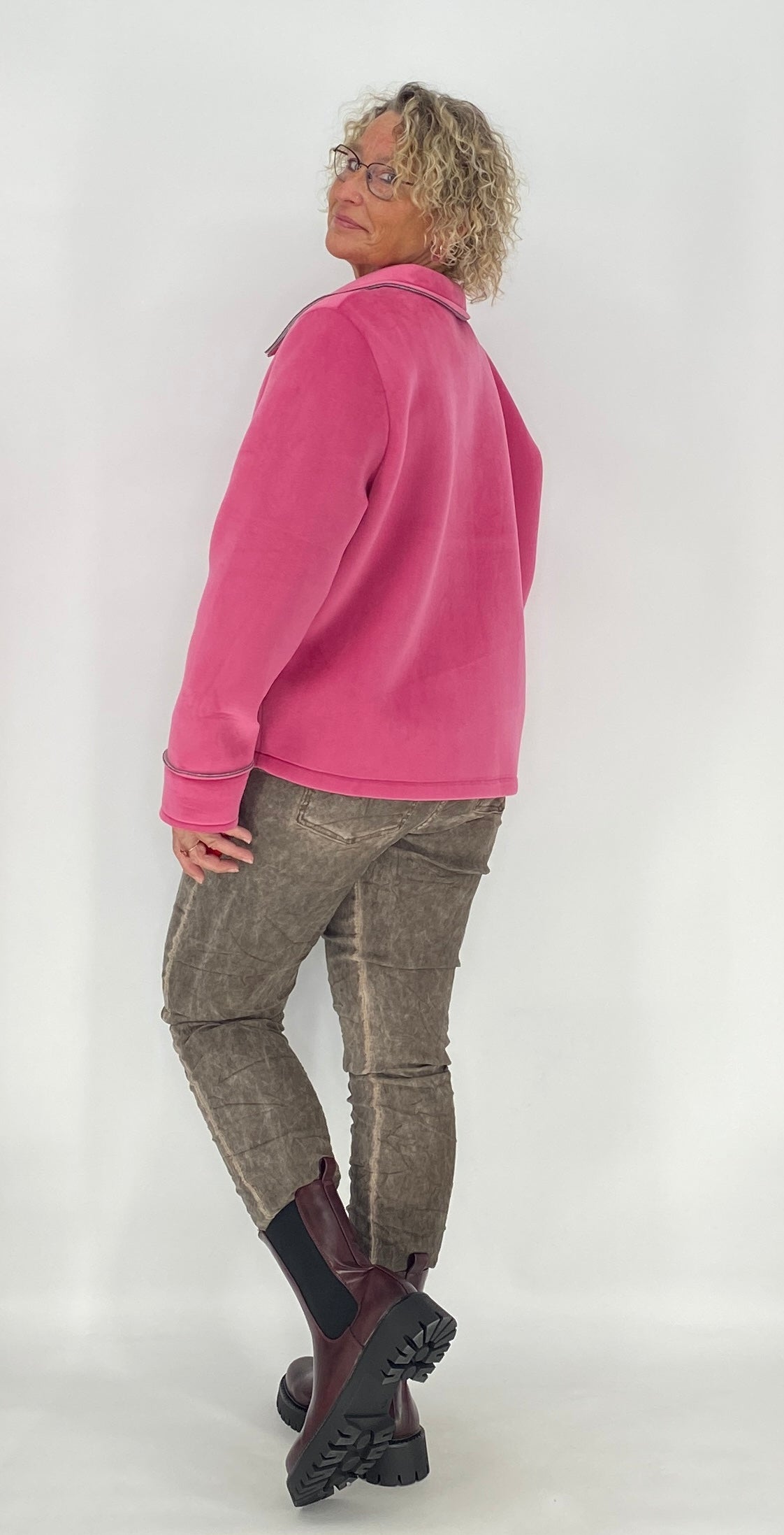 Jacke "City Style", schwarz, pink