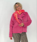Jacke "City Style", schwarz, pink