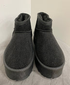 Winter Schuhe schwarz Strass