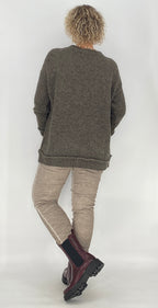 Pullover mit Wolle, orange, pink, beige, grau