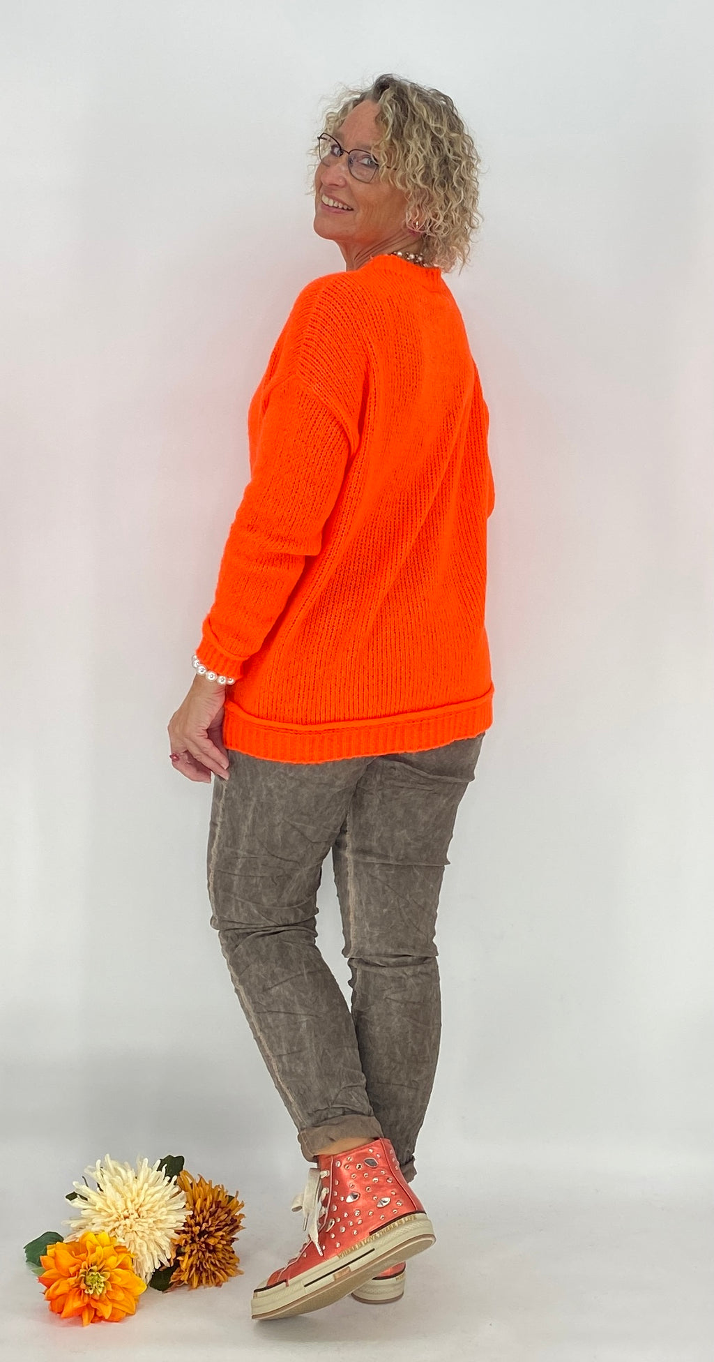 Jogpants mit Gürtel, braun, grau, taupe