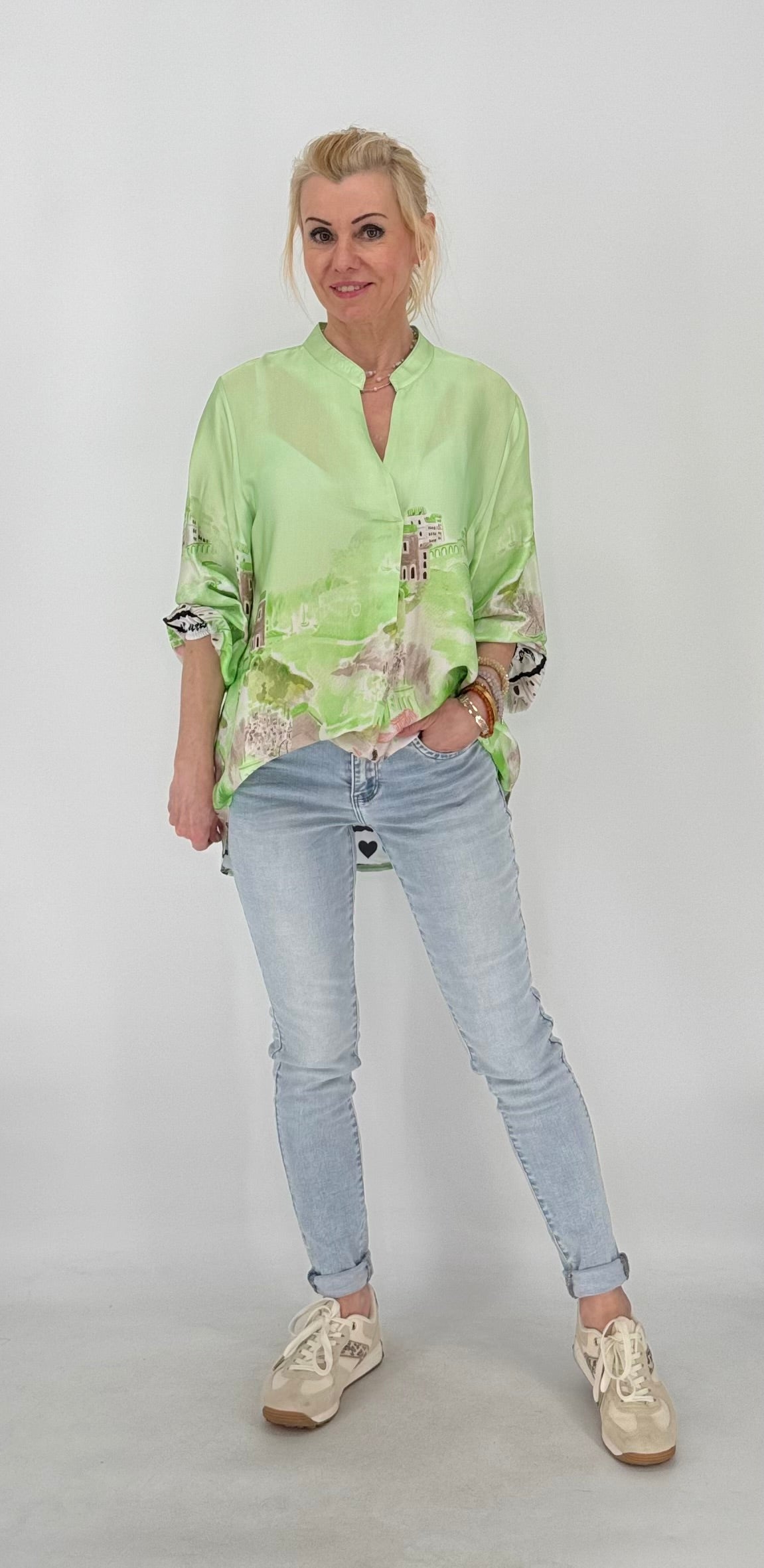 Bluse, leichten Grünton