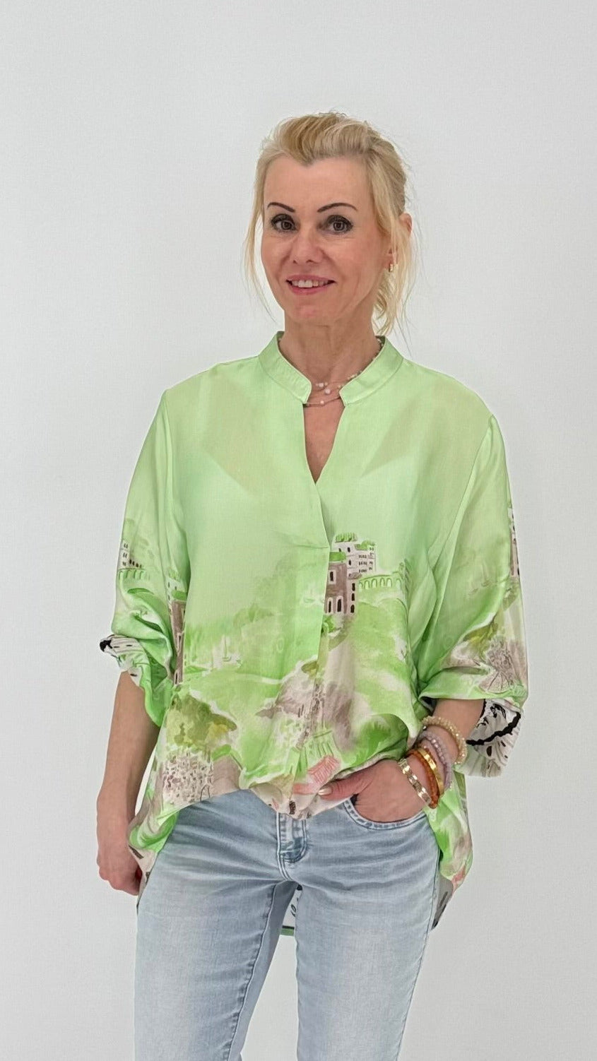 Bluse, leichten Grünton