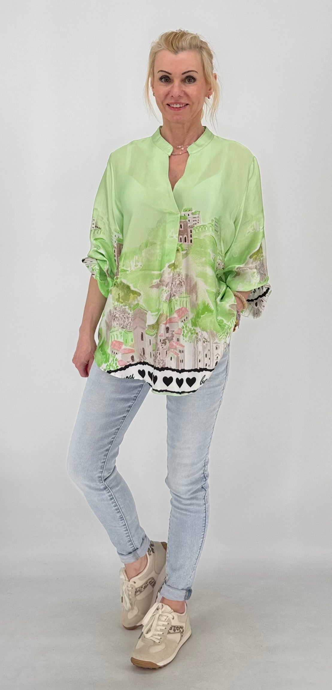 Bluse, leichten Grünton