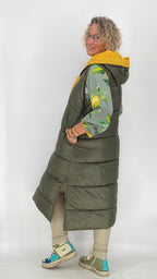 Wendeweste, grün/gelb