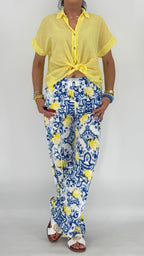 Bluse, leichten Gelbton