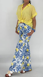 Bluse, leichten Gelbton