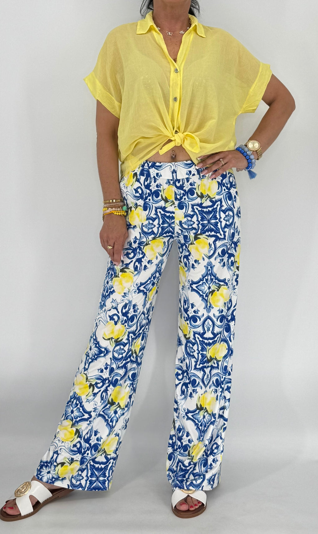 Bluse, leichten Gelbton