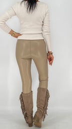 Leggings, beige, braun, schwarz