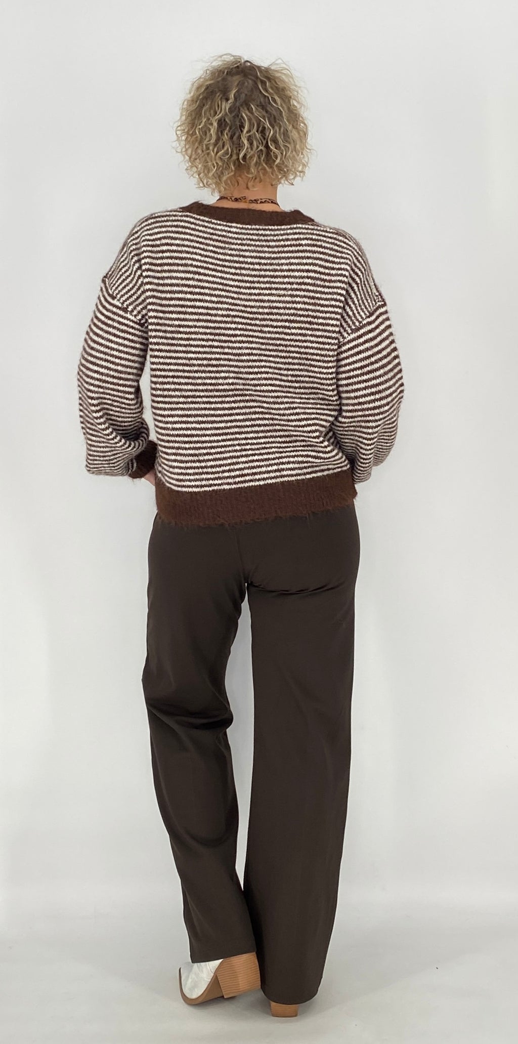 Pullover mit Wolle, braun, beige, blau