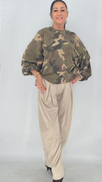 Elegante Stoffhose in Beige