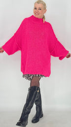 Strickpullover „Cozy Oversize“ Taupe, Rot, Pink