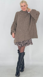 Strickpullover „Cozy Oversize“ Taupe, Rot, Pink