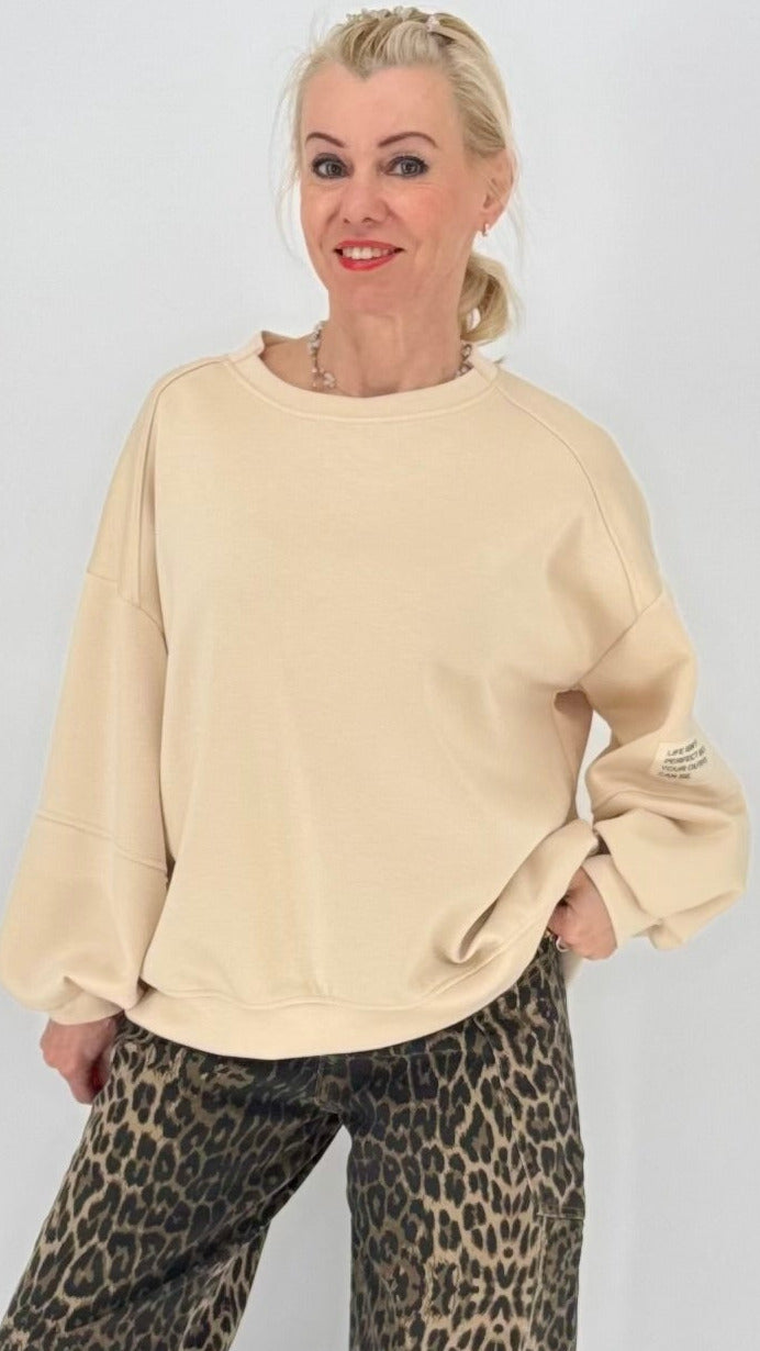 Sweatshirt  in Beige