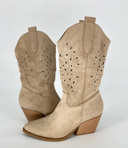 Stiefel, Cowboystiefel beige DE1166S