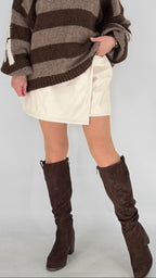 Mini-Hosenrock, Shorts, creme