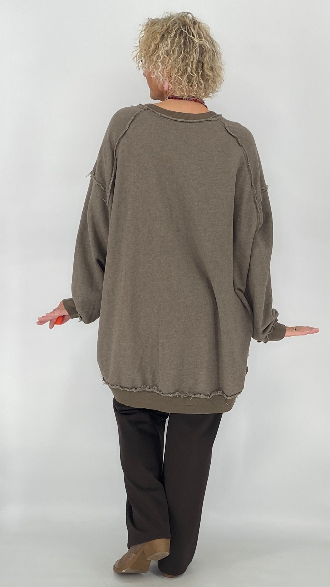 Sweatshirt "Earth"in grau, braun, olive