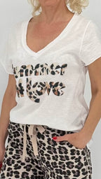 T-Shirt ESViViD "Summer of Love" filz, weiß