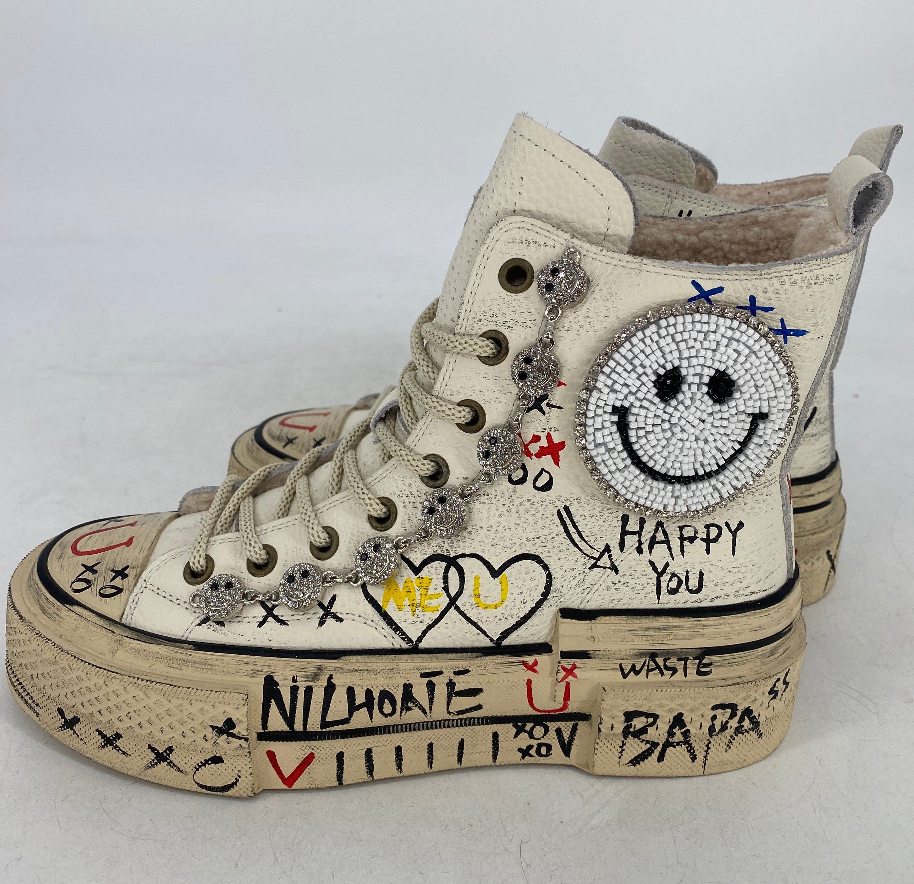 Sneaker NAN-KU DFD-02P-M mit Fell, weiß