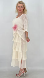 Netz Oberteil in Creme