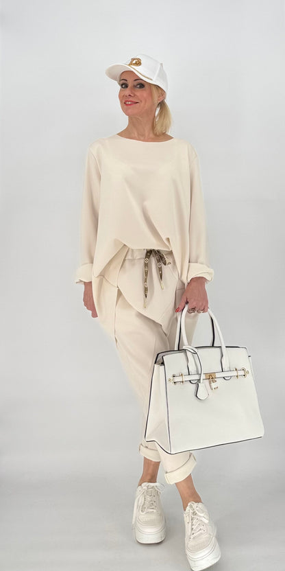 Oversized Shirt  "Stille Luxus" creme