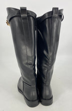 Klassische schwarze Stiefel, schwarz D-99