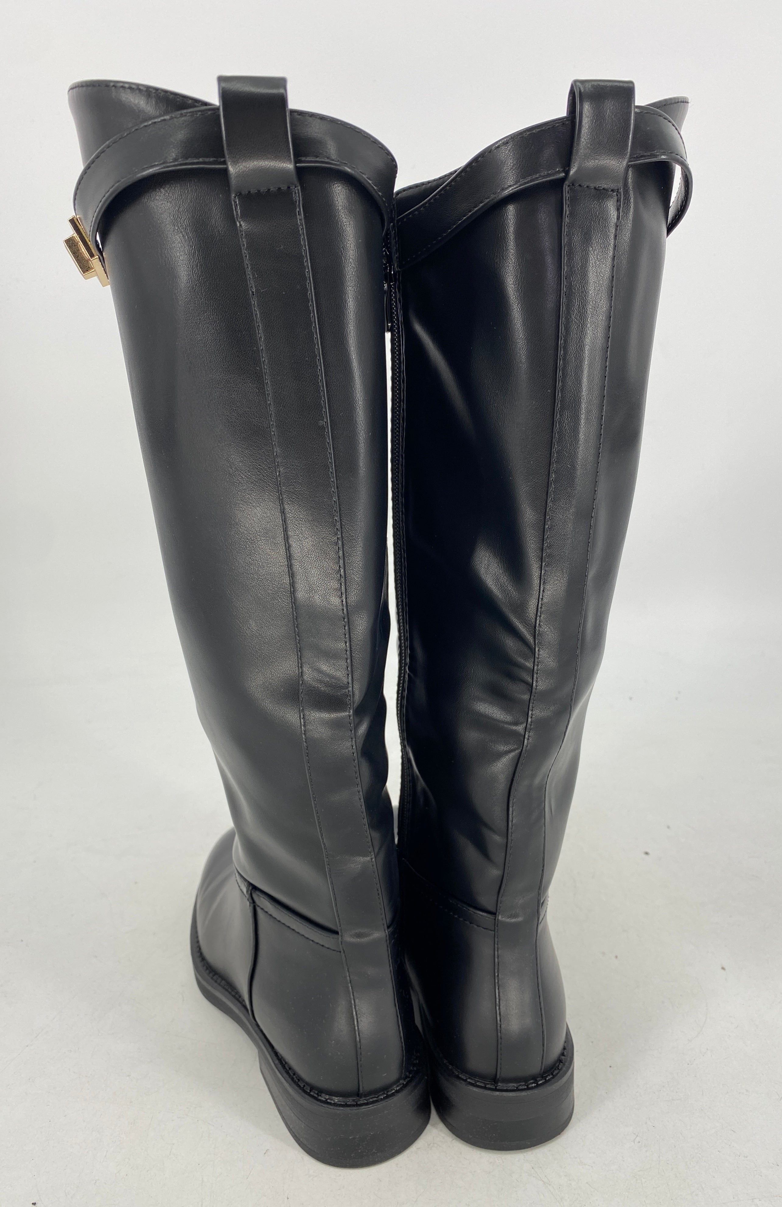 Klassische schwarze Stiefel, schwarz D-99