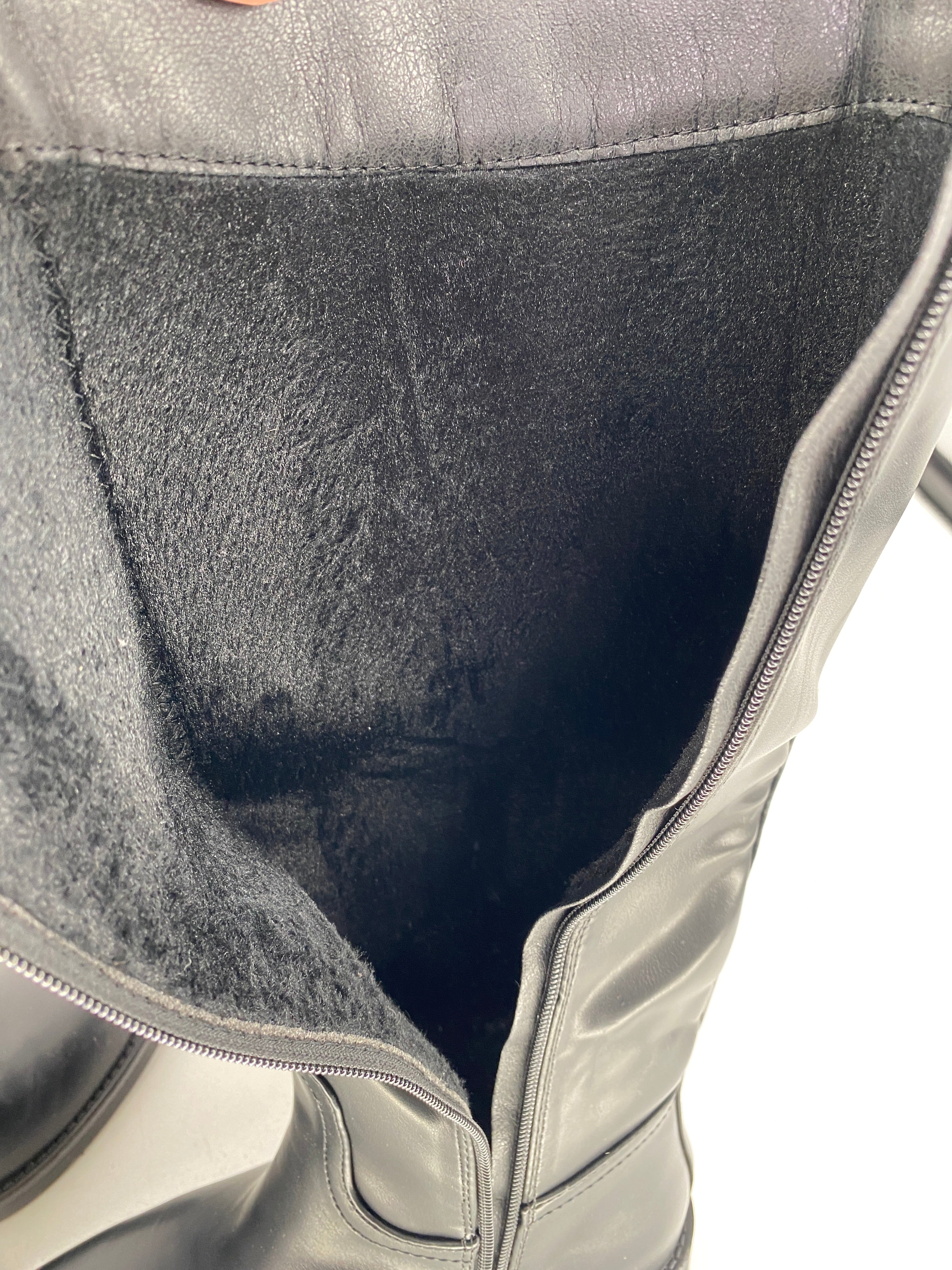 Klassische schwarze Stiefel, schwarz D-99