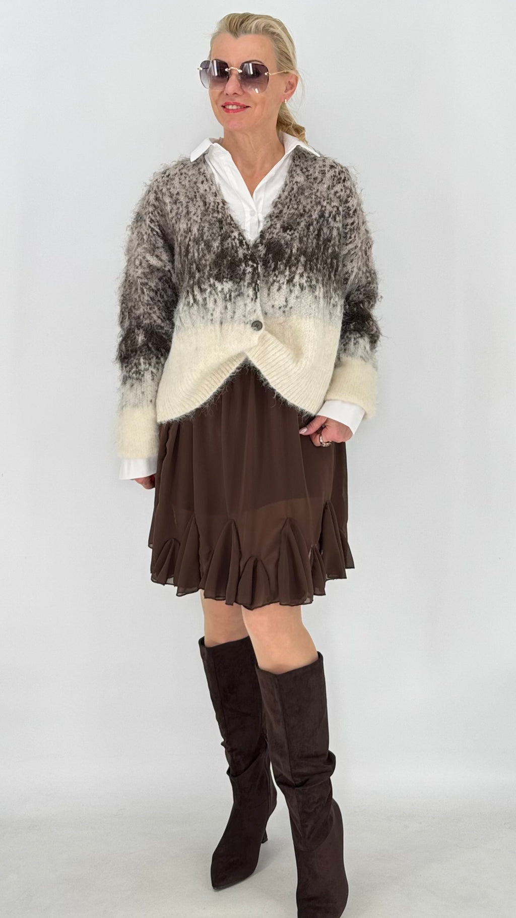Strickjacke „Nordic Dream“ – Flauschiger Strick mit Muster