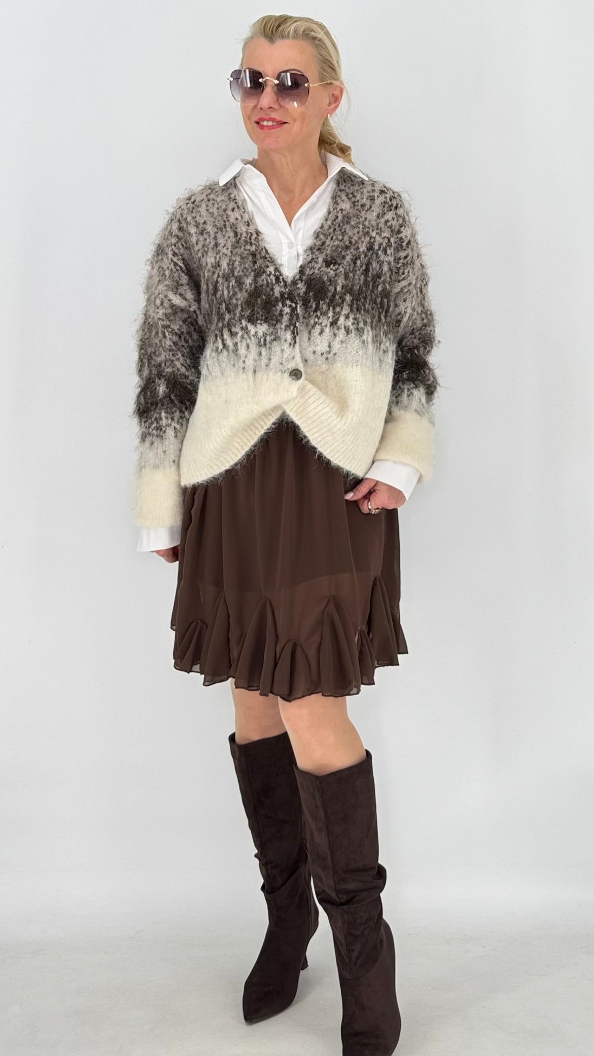 Strickjacke „Nordic Dream“ – Flauschiger Strick mit Muster