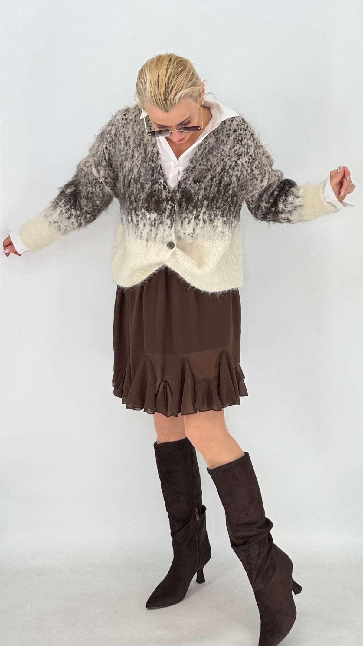 Strickjacke „Nordic Dream“ – Flauschiger Strick mit Muster