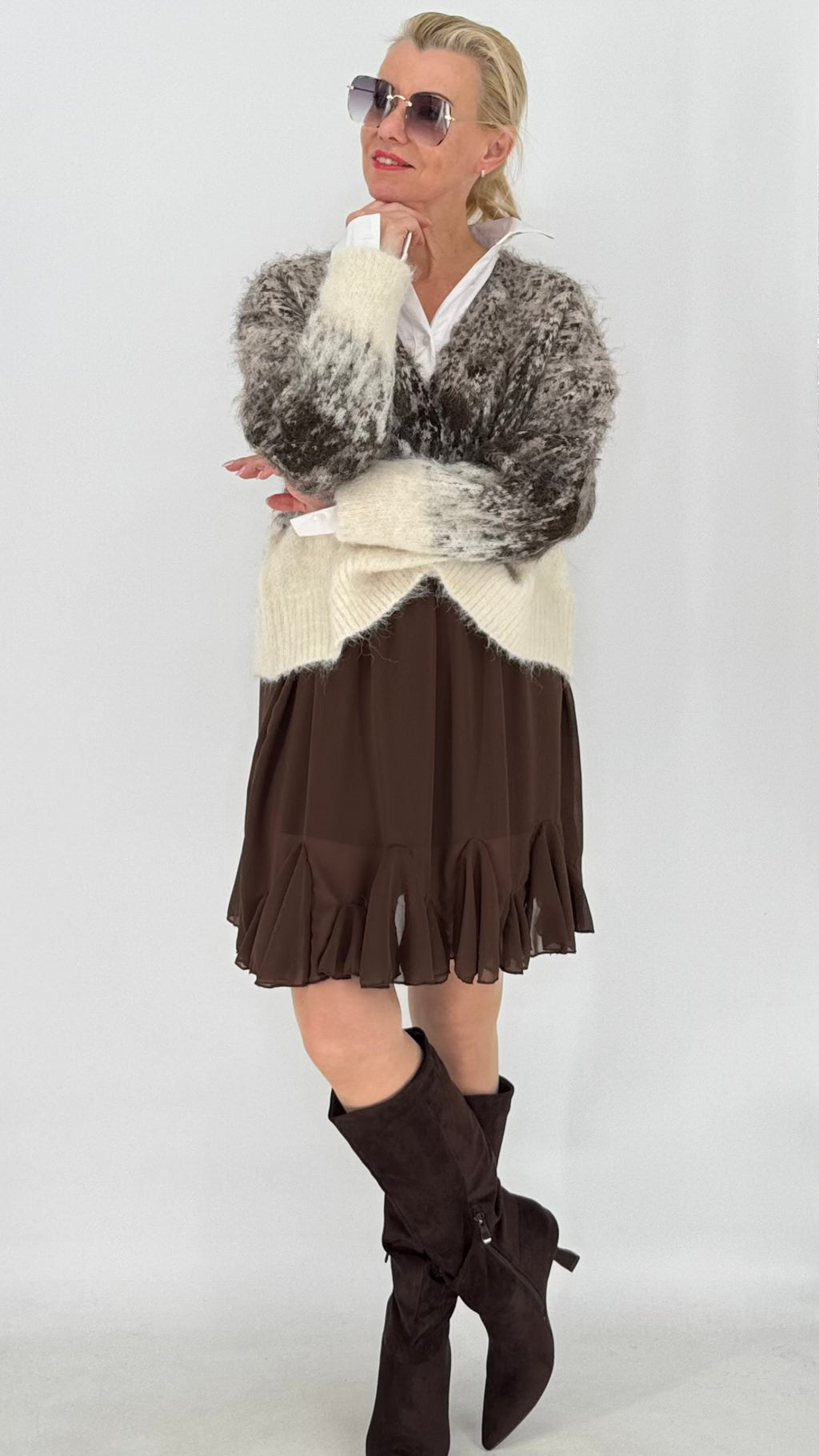 Strickjacke „Nordic Dream“ – Flauschiger Strick mit Muster