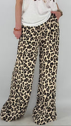 Leo Hose in Creme/Schwarz/Braun