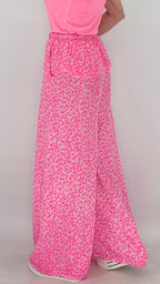 Seidige Leo Hose in Rosa/Pink