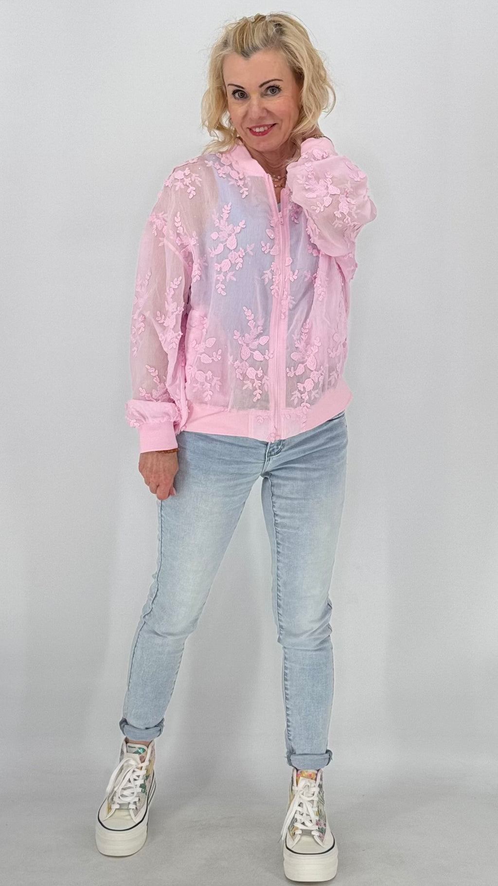 Bomberjacke in Rosa