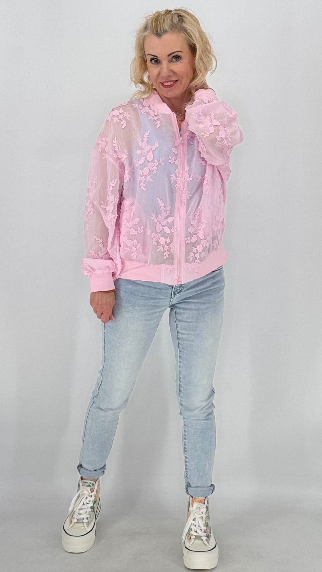 Bomberjacke in Rosa