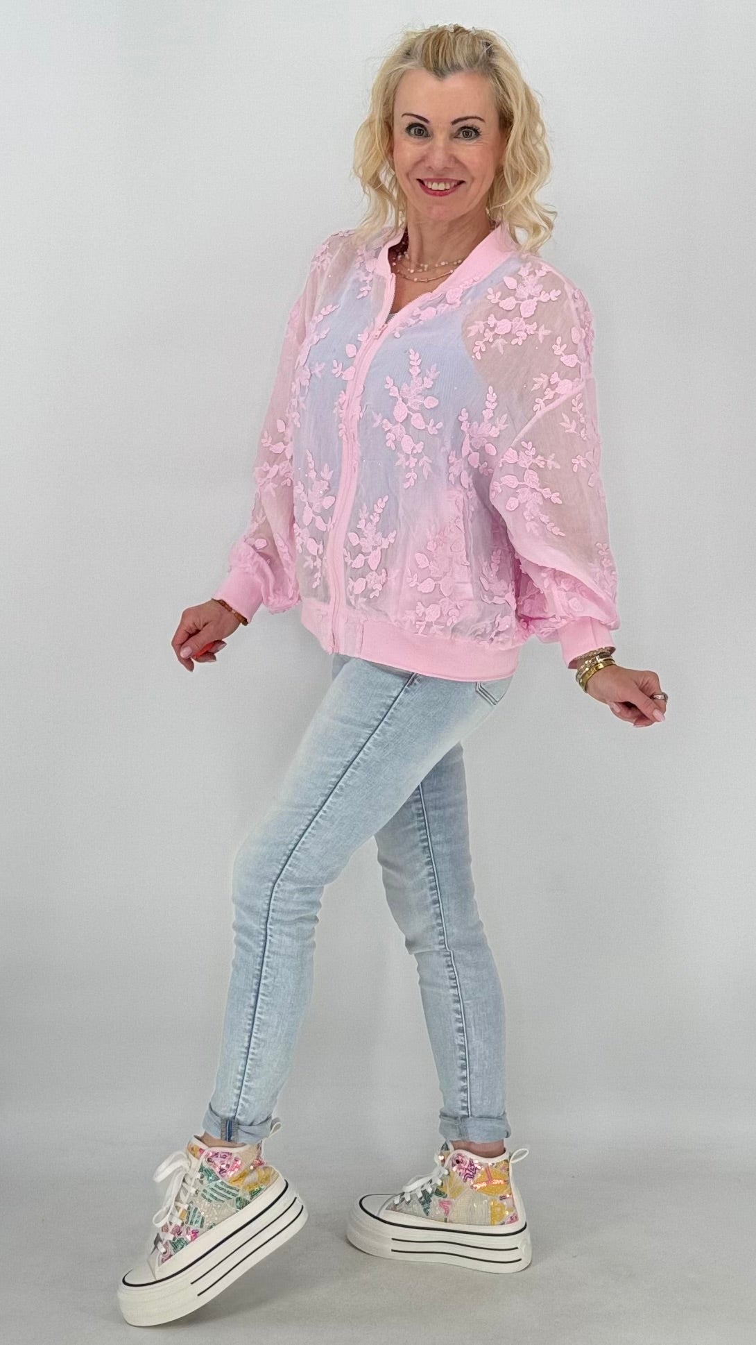 Bomberjacke in Rosa