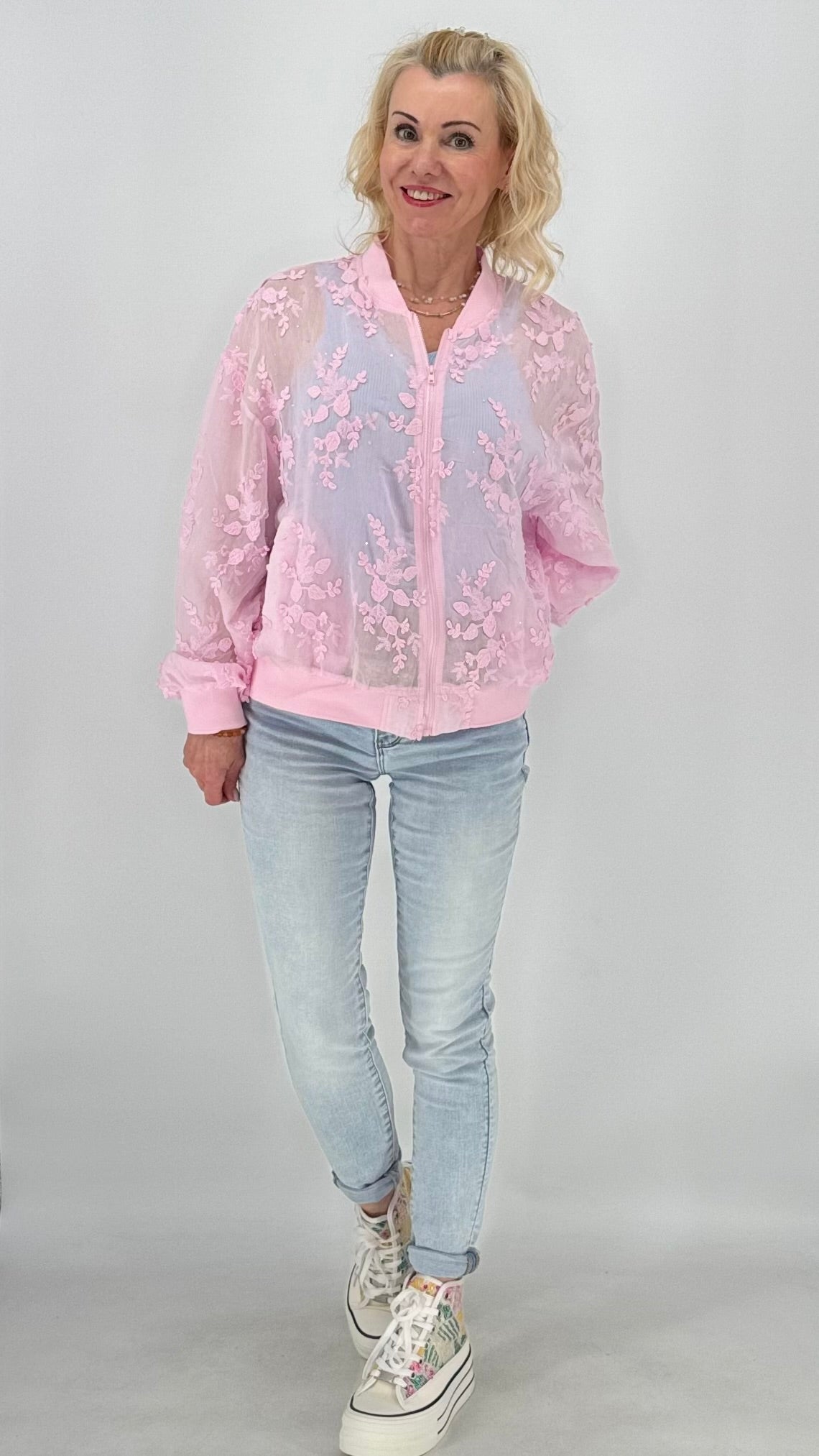 Bomberjacke in Rosa