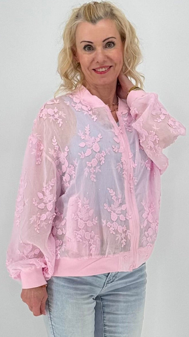 Bomberjacke in Rosa