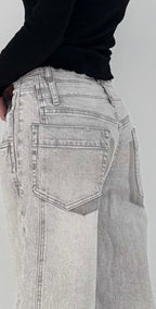 Wide-Leg Jeans L212 grau