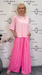 Modischer Oversize-Shirt in Rose