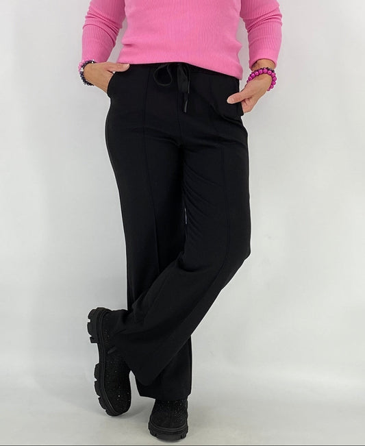 ESViViD Hose mit genähter Bügelfalte schwarz