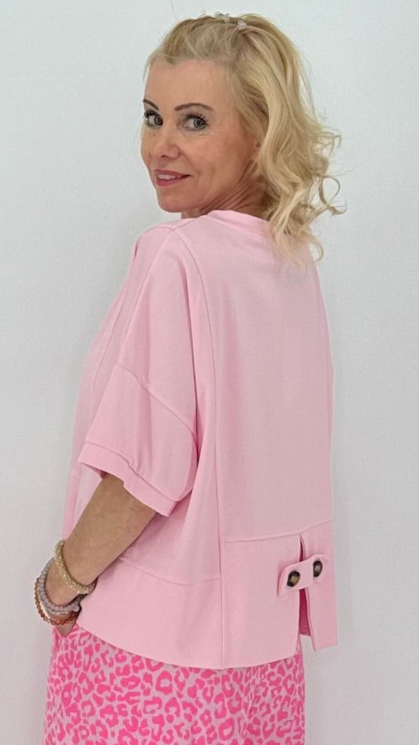 Modischer Oversize-Shirt in Rose