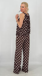 Damen Set : Hose und Neckholder-Top "Pünktchen"