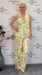 Damen Set : Hose und Neckholder-Top "Limoncello"