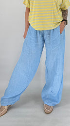 Leinen Hose in Himmelblau