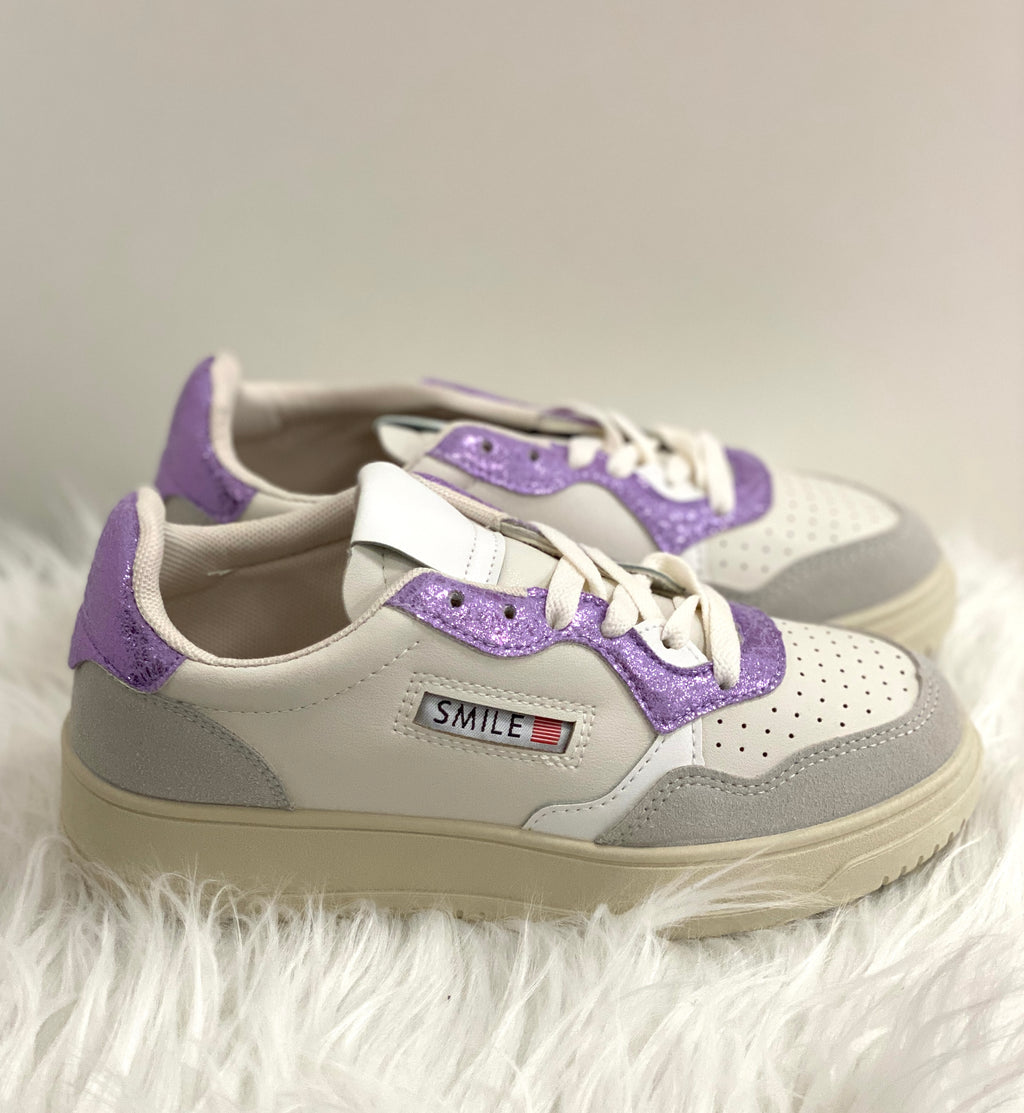 Sneaker -grau -flieder 8-55